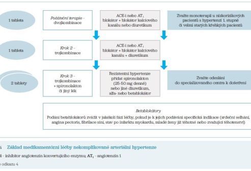 Obr. 4 Základ medikamentózní léčby nekomplikované arteriální hypertenze